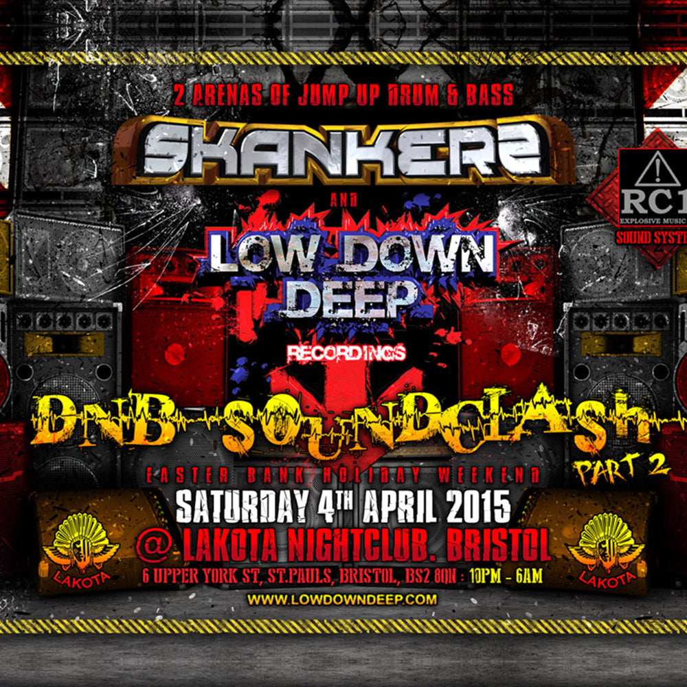 LDD & Skankers 'DnB Soundclash Pt 2' @Lakota 4th April 2015 (Digital Download)